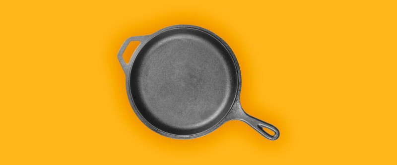 What is the best way to clean a cast iron pan?